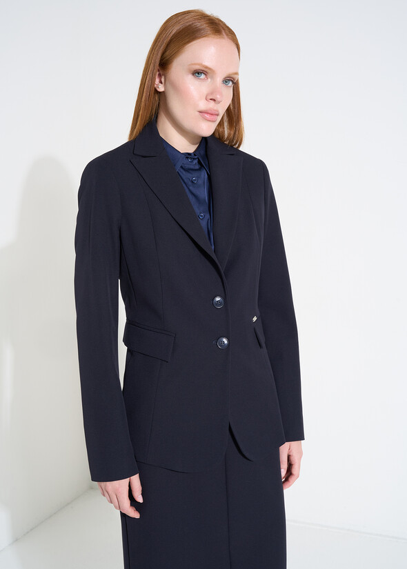 Giacca Giselle monopetto bi-stretch BLU Donna null