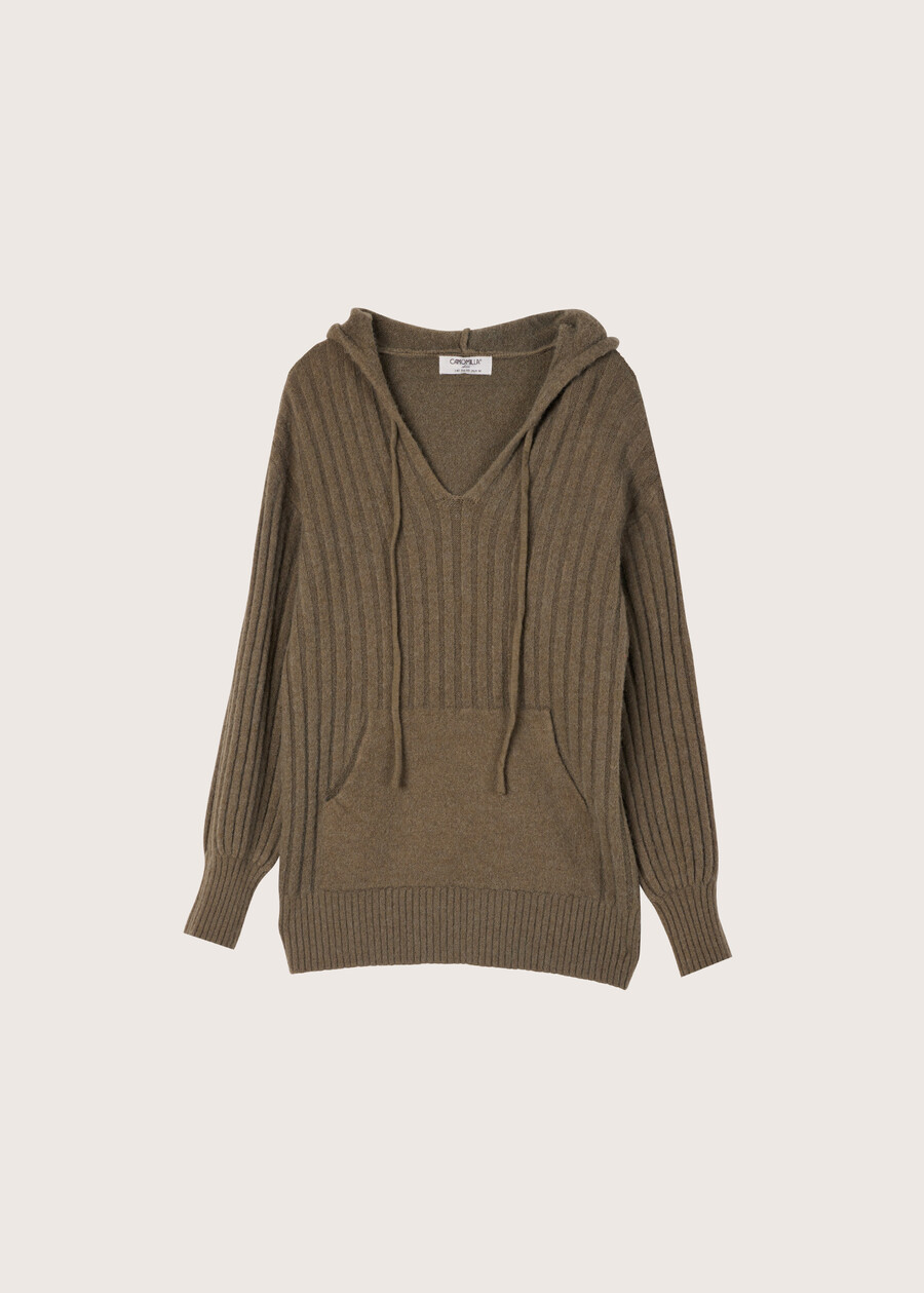 Margaret knitted sweatshirt VERDE CAPPERBEIGE GREIGE Woman , image number 4