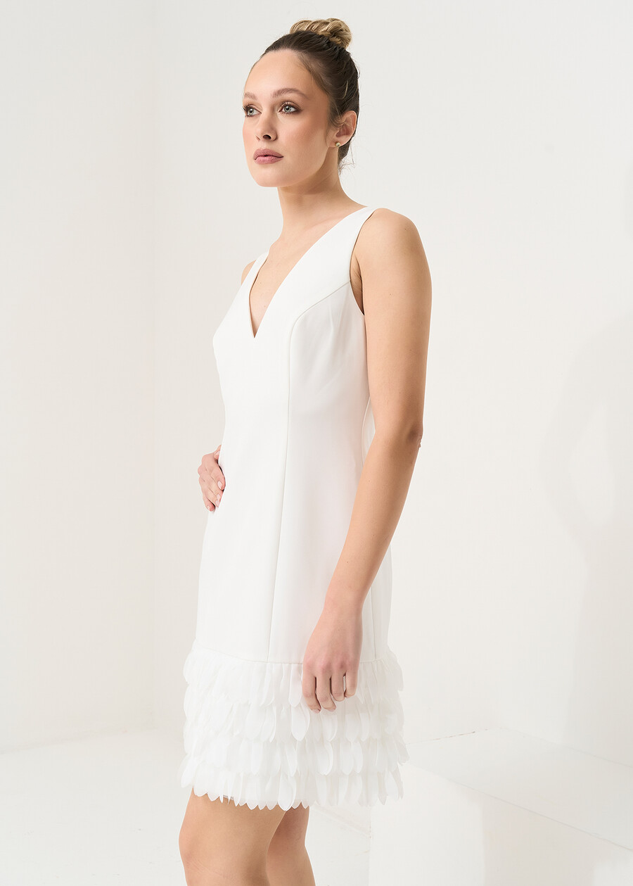 Amy tailored dress with feathers BIANCO WHITE Woman , image number 2