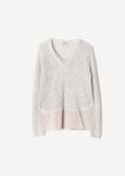Met sweater with satin ruffle

 BEIGE SABBIA Woman image number 4
