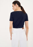 Sybil T-shirt With Rhinestones BLUBIANCO WHITE Woman image number 3