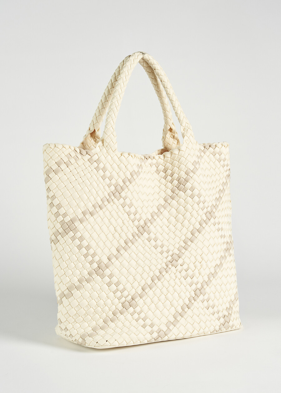 Borsa Blonde in tessuto intrecciato BEIGEBLUE OLTREMARE  Donna , immagine n. 2