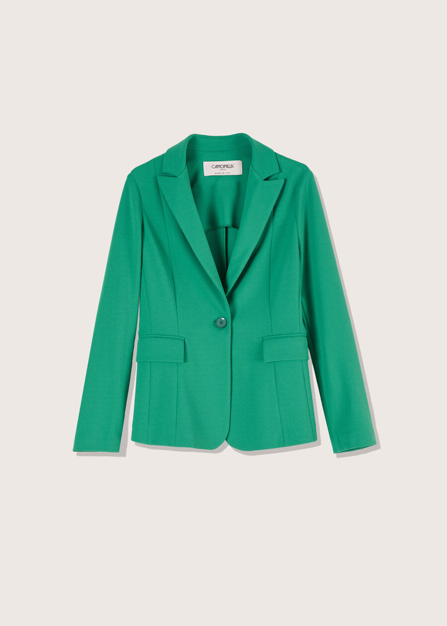 Giacca Cindy in tessuto screp VERDE GARDENBLUE OLTREMARE  Donna , immagine n. 4