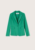 Giacca Cindy in tessuto screp VERDE GARDENBLUE OLTREMARE  Donna immagine n. 4