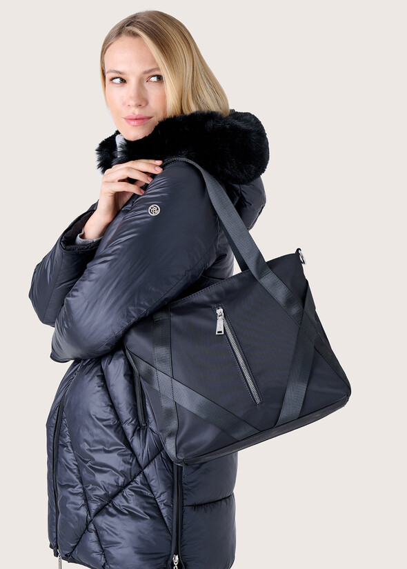 Borsa shopping Barbara NERO BLACKMARRONE TABACCO Donna null