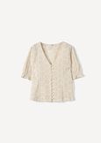 Camicia Candy In Pizzo Sangallo BIANCO BURRONERO BLACK Donna immagine n. 4