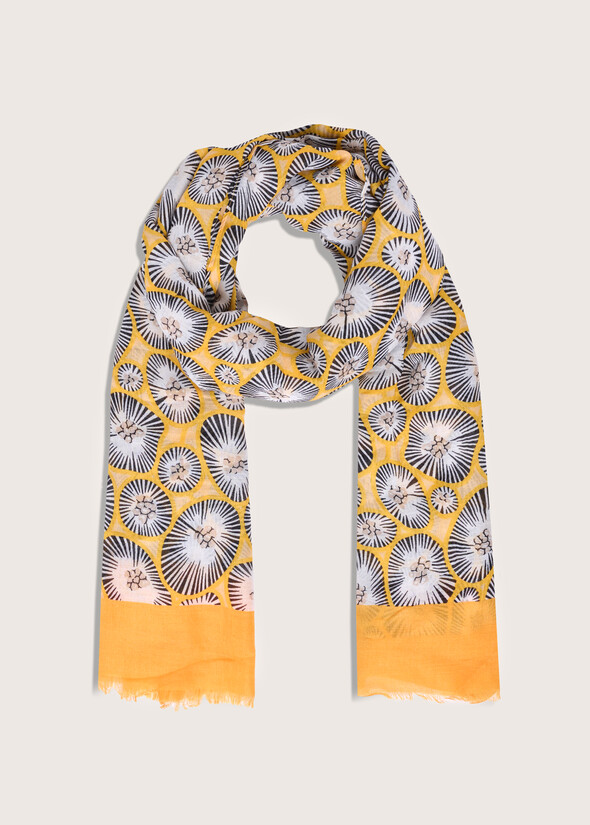 Sciarpa Sofy con stampa fantasia MARRONE AMBERGIALLO MAIS Donna null
