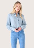 Camicia Conny effetto satin NERO BLACKBLU AQUAMARINE Donna immagine n. 1