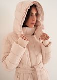 Prince padded coat with belt NERO BLACKBEIGE ECRU Woman image number 3