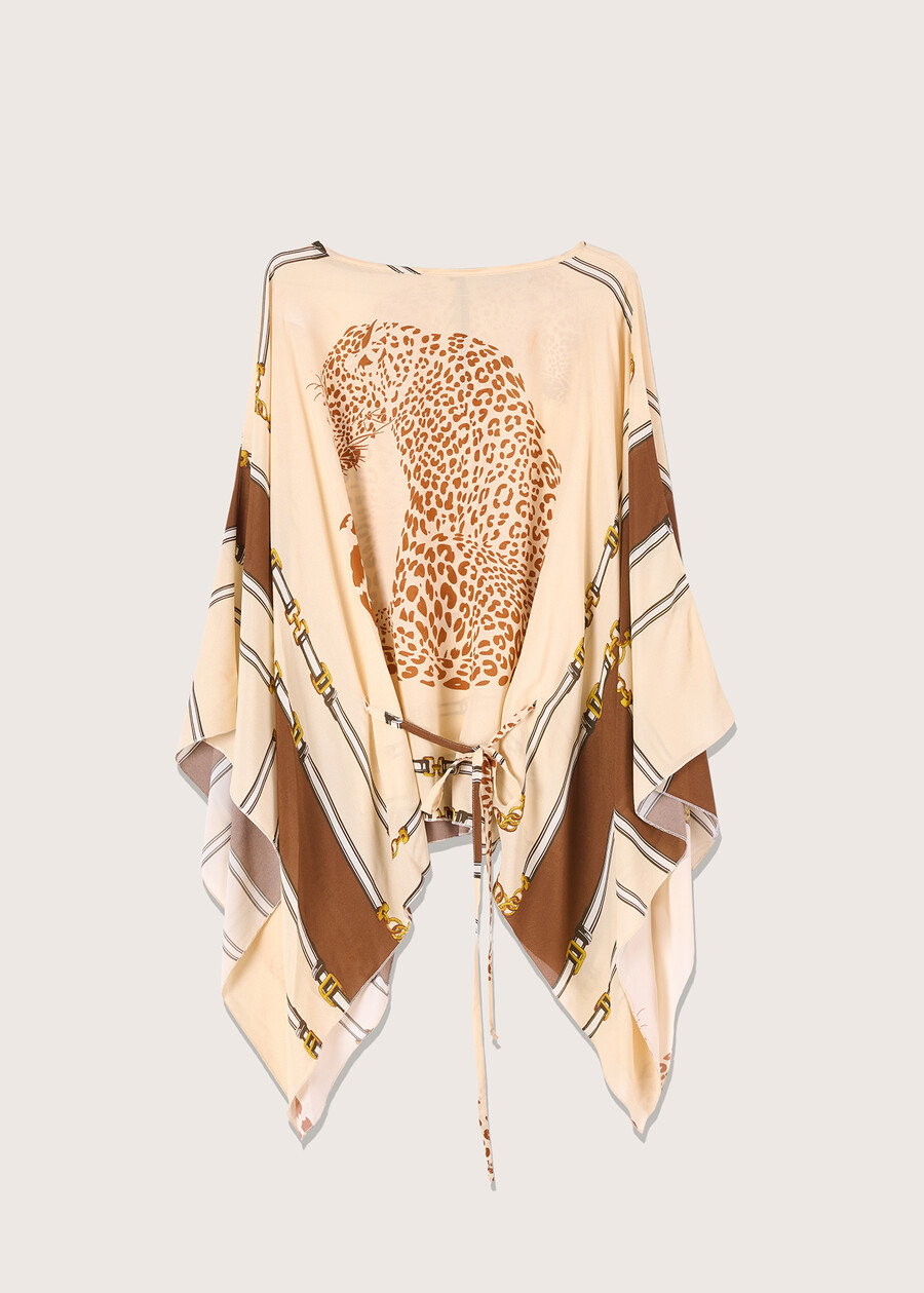 Blusa Caral in crêpe BEIGE Donna , immagine n. 4