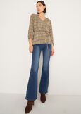 Jeans CindyJ-U gamba flare con bottoni oro DENIM MEDIUM DENIM Donna immagine n. 1