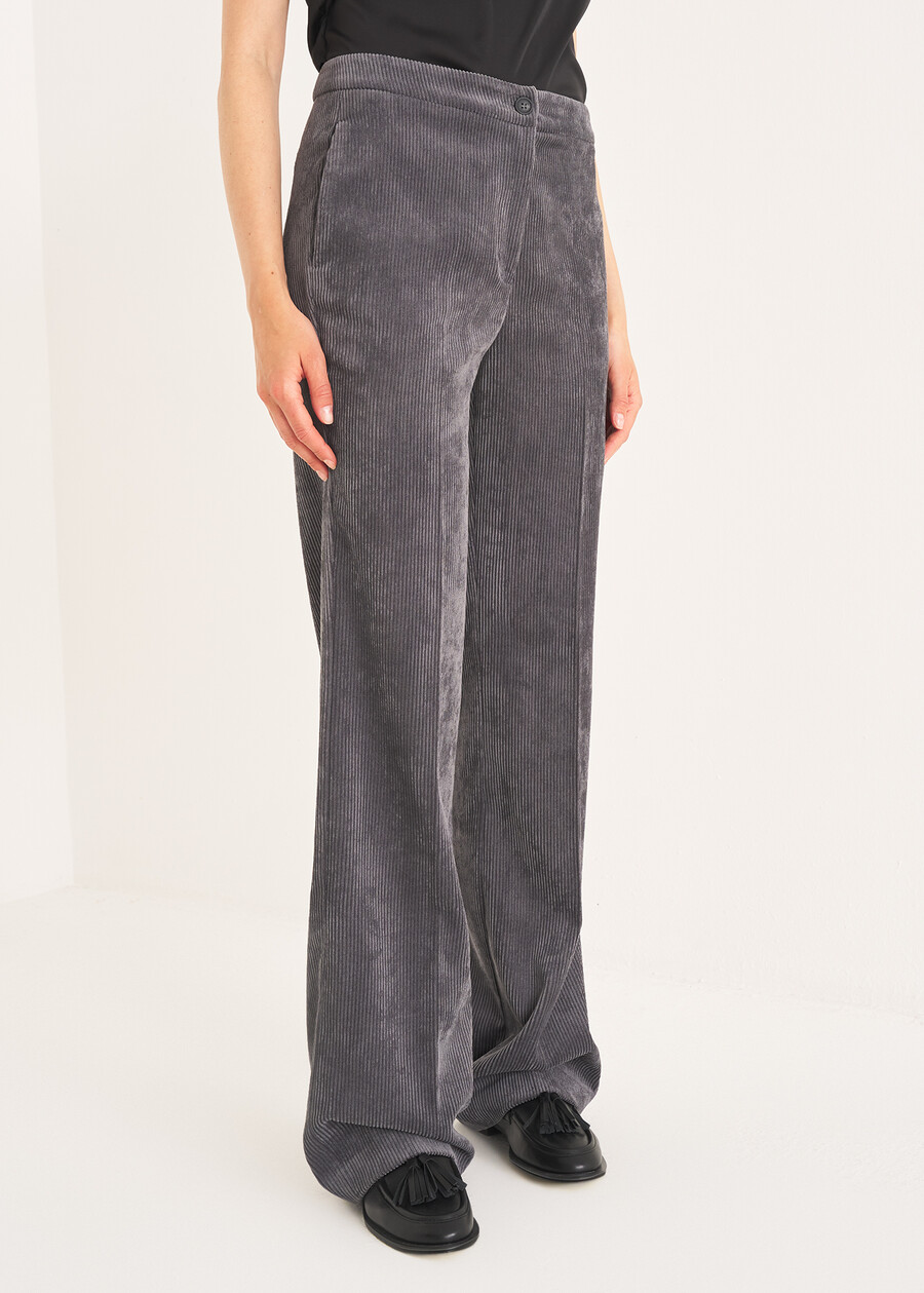 Corduroy Velvet  Suit GRIGIO CENEREVIOLA PURPLE Woman , image number 5