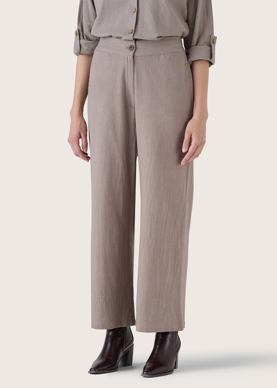 Pantalone Piper 100% cotone GRIGIO TORTORANERO BLACK Donna , immagine n. 3