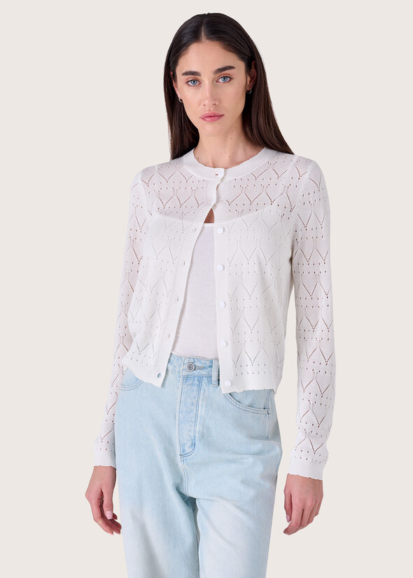 Maya openwork cardigan BIANCO OPTICAL Woman null