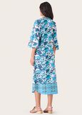 Alod crepe fabric dress BLUE TURCHESE Woman image number 3