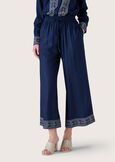 Polly 100% rayon trousers BLUE OLTREMARE  Woman image number 2