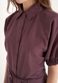 Camicia Catty in viscosa e lino VIOLA MELANZANABIANCO BURRO Donna immagine n. 2
