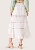Gonna lunga Giada 100% cotone BIANCO Donna immagine n. 5