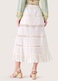 Giada 100% cotton long skirt BIANCO Woman image number 5