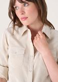Camicia in velluto Cris BEIGE LANAVIOLA CENERE Donna immagine n. 2