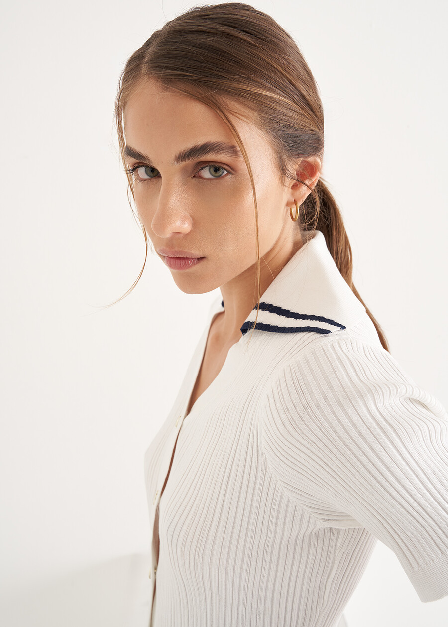 Murena cardigan-model jersey BIANCO WHITE Woman , image number 2