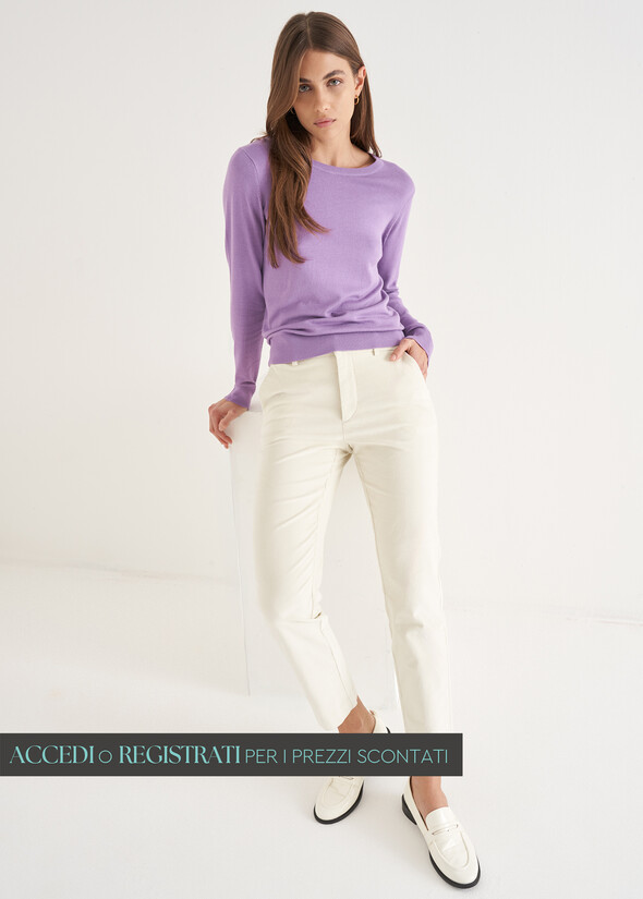 Pantalone Alicez in velluto di cotone BIANCO BURRO Donna null