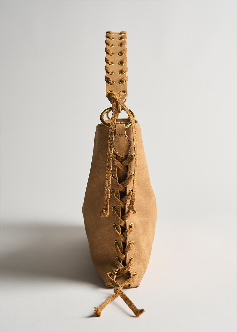 Maxi sacca Barnie effetto nabuk ARANCIONE Donna , immagine n. 3