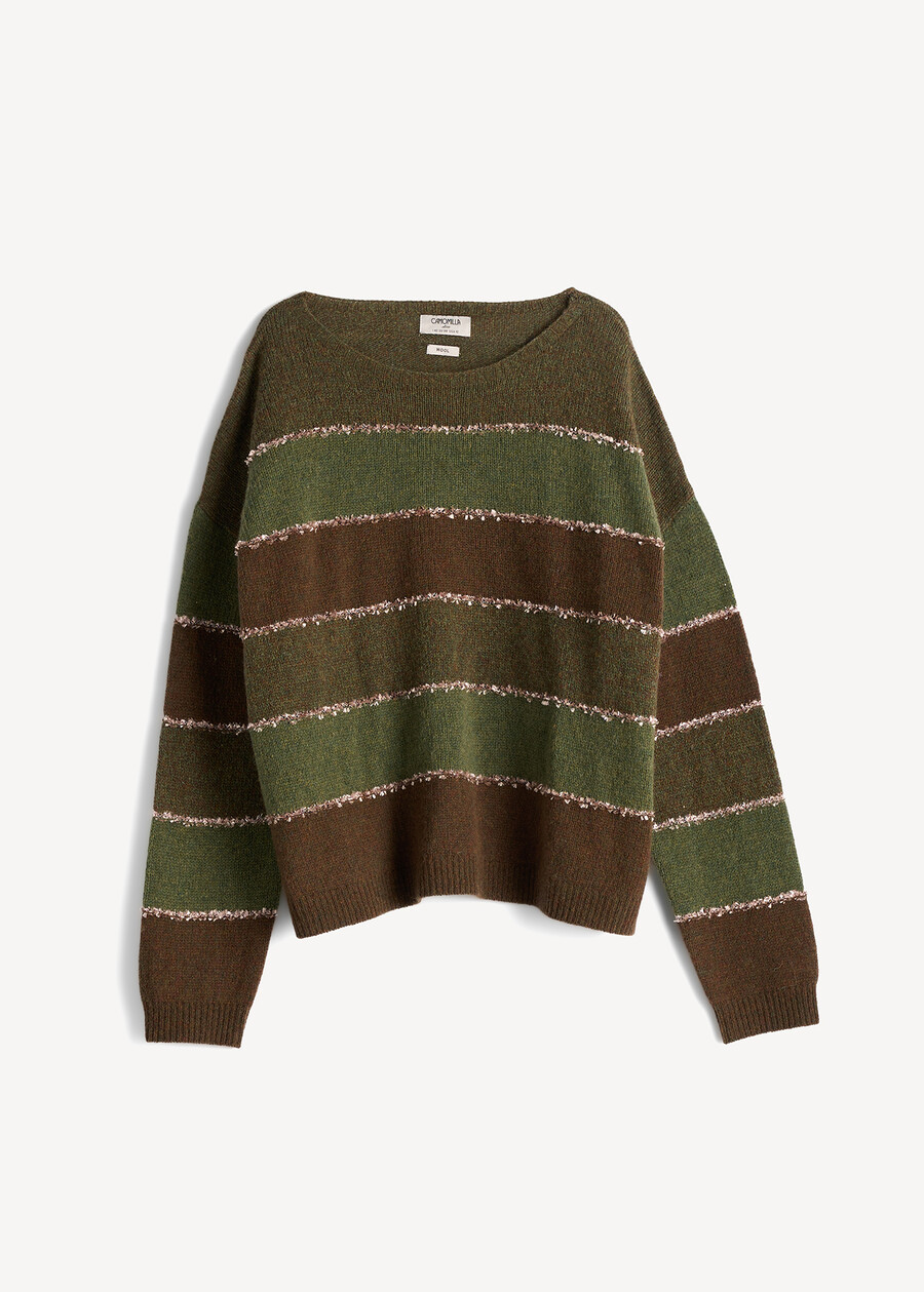 Milk shaded stripe knit MARRONE MOKA Woman , image number 5
