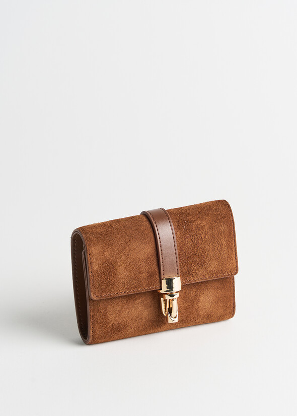 Portafoglio Poema pelle e camoscio MARRONE Donna null