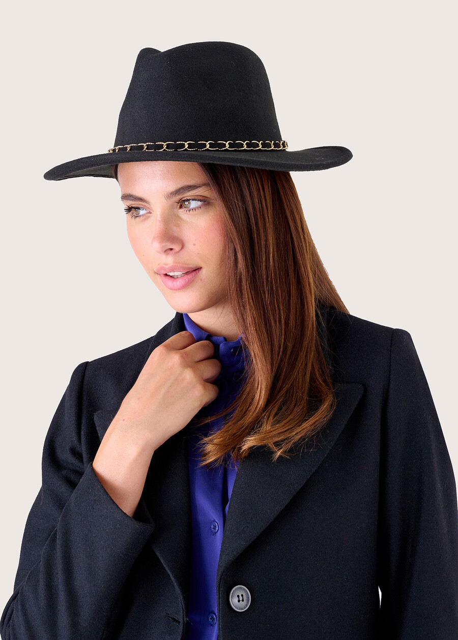 Cappello a falda larga Cynthia NERO BLACKBEIGE CREAM Donna , immagine n. 1