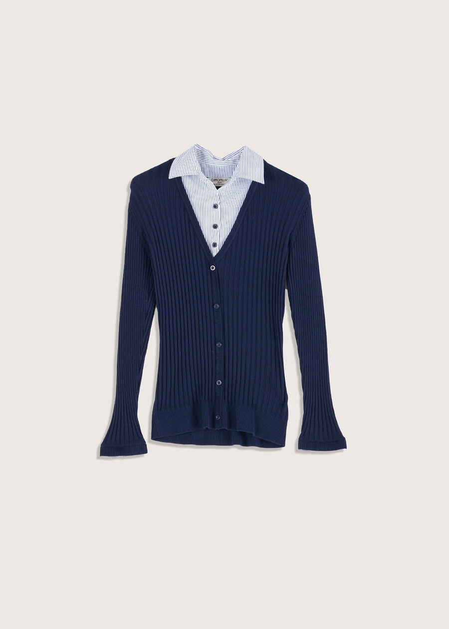 Maglia due in uno Maddy BLUE OLTREMARE VIOLA MOSTO Donna , immagine n. 5