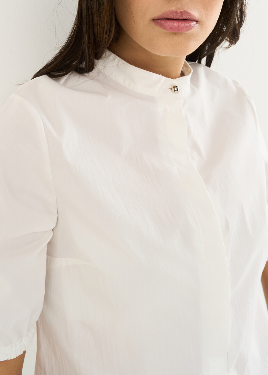 Coeur cotton blend blouse BIANCO WHITE Woman , image number 2