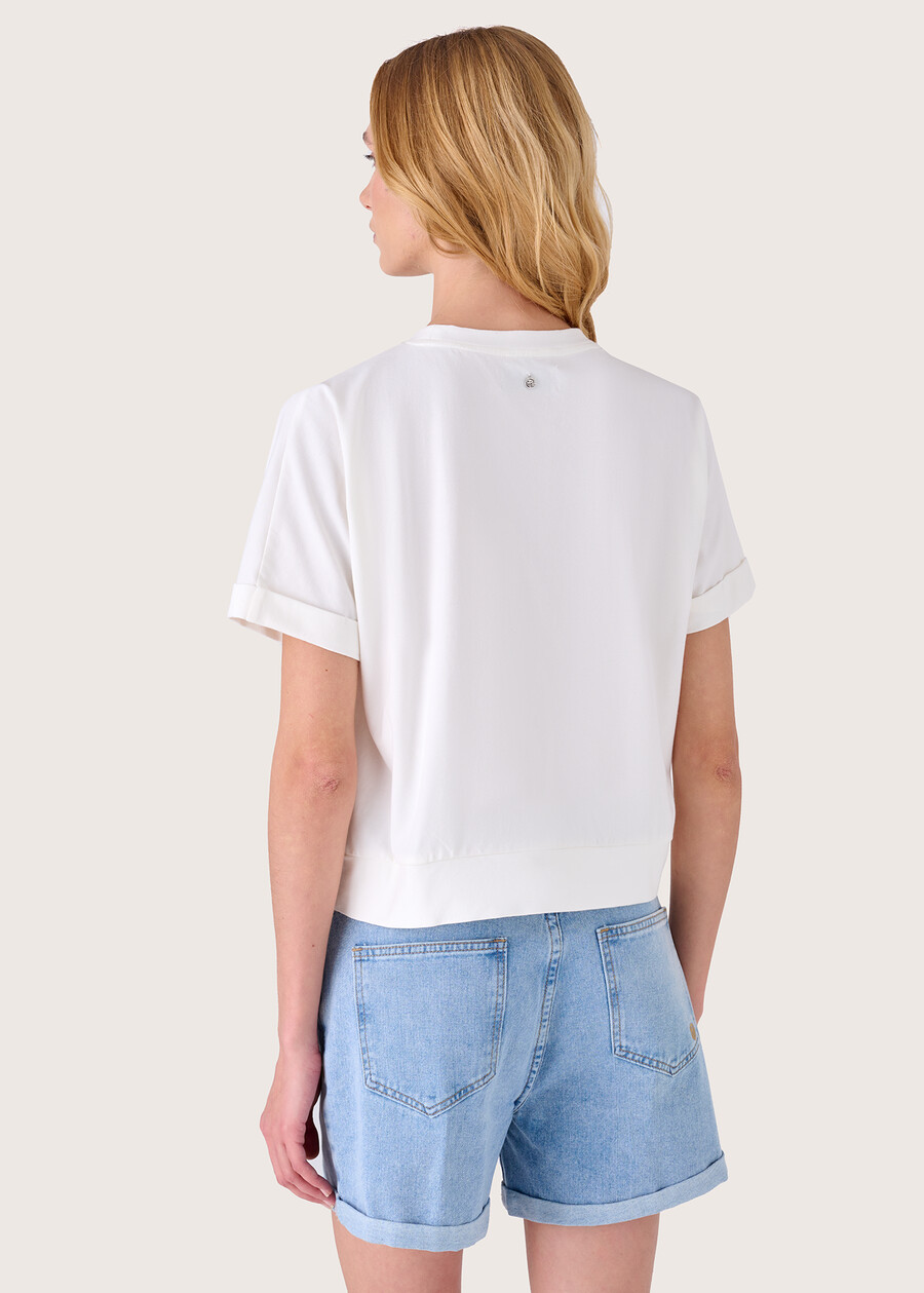 T-shirt Syria con scollo a barca BIANCO Donna , immagine n. 3