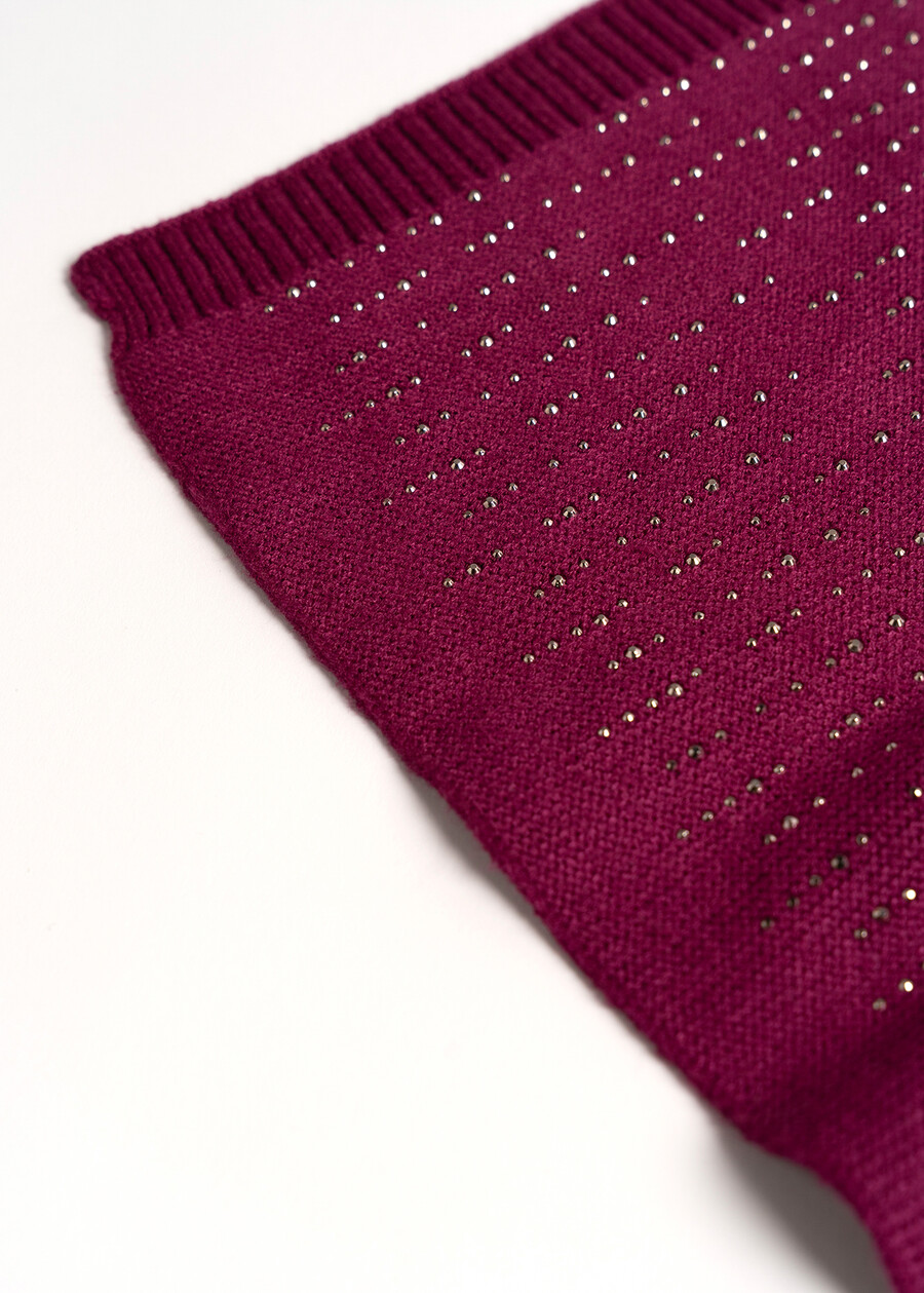 Gift Idea – Rhinestone-Detail Scarf e Matching Bea ROSSO MAGENTA Woman , image number 4