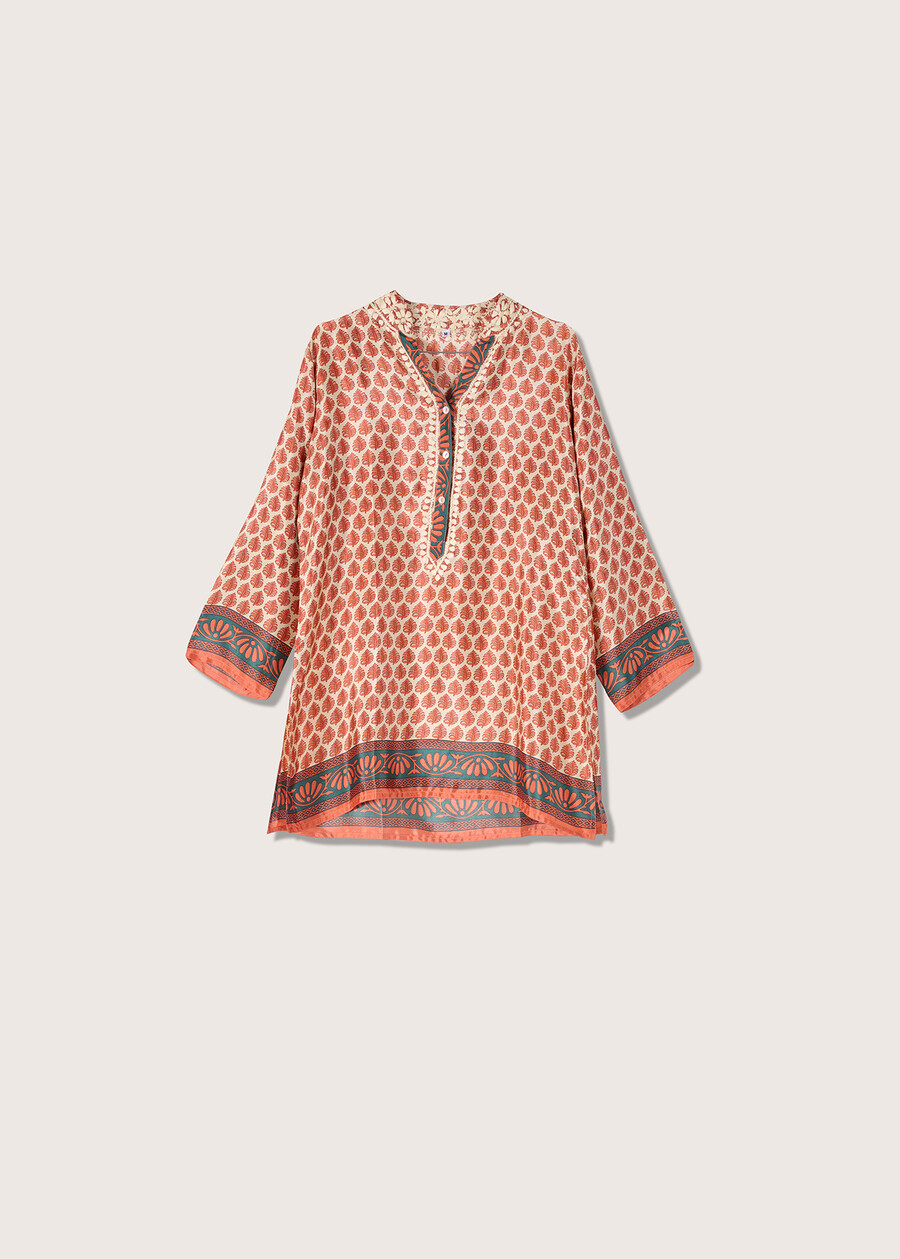 Blusa Candice in satin ROSSO CORALLO Donna , immagine n. 4