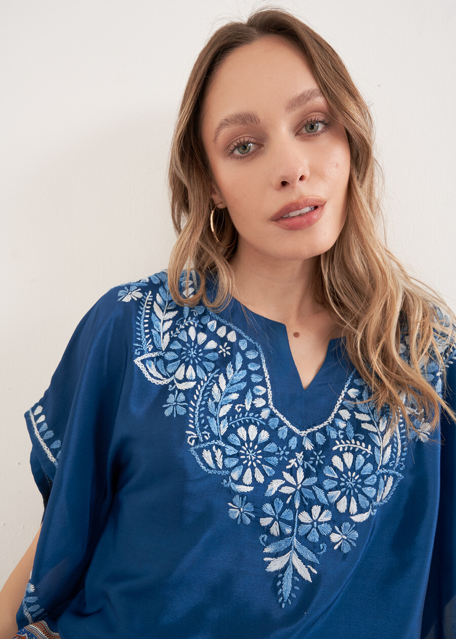 Batter Printed Blouse with Embroidery BLU OTTANIO Woman , image number 3