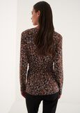 T-shirt Sandra con arricciatura in vita MARRONE CAFFE Donna immagine n. 3