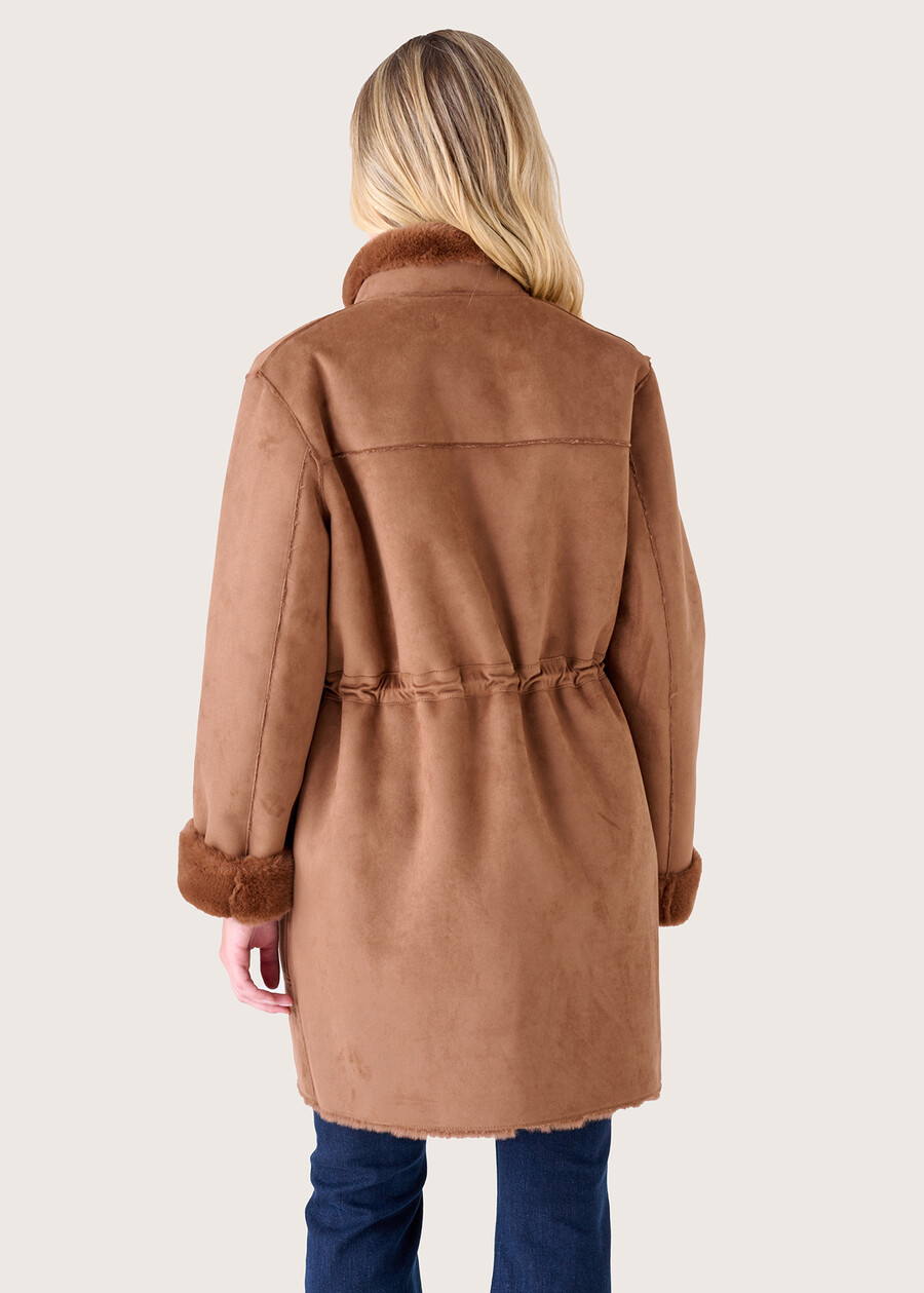 Cappotto Cathy in ecopelo MARRONE TIERRA Donna , immagine n. 5