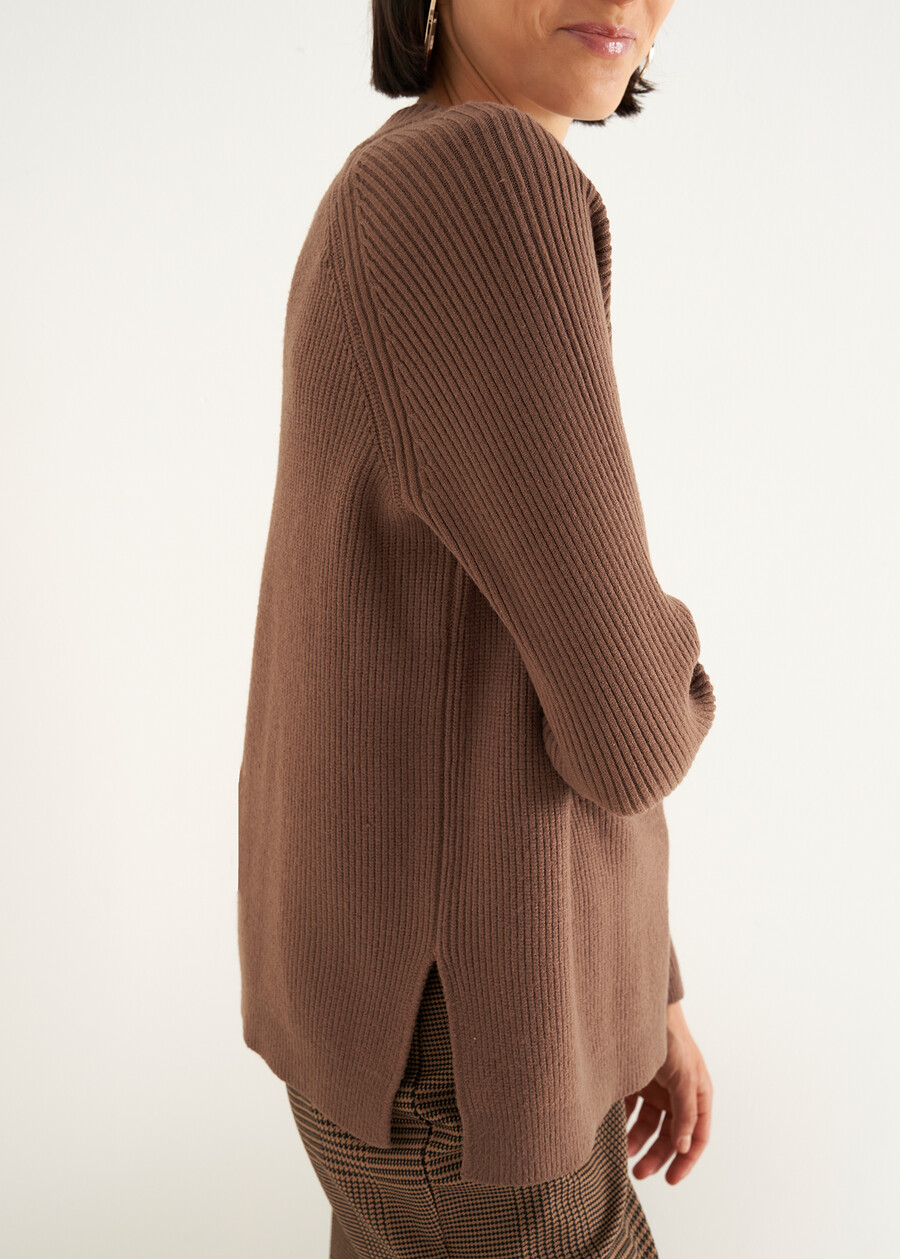 Marcella round-neck sweater VERDE ALGAMARRONE TERRA Woman , image number 3