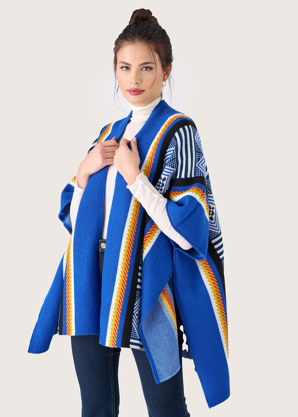 Martin cape with ethnic pattern  Woman null