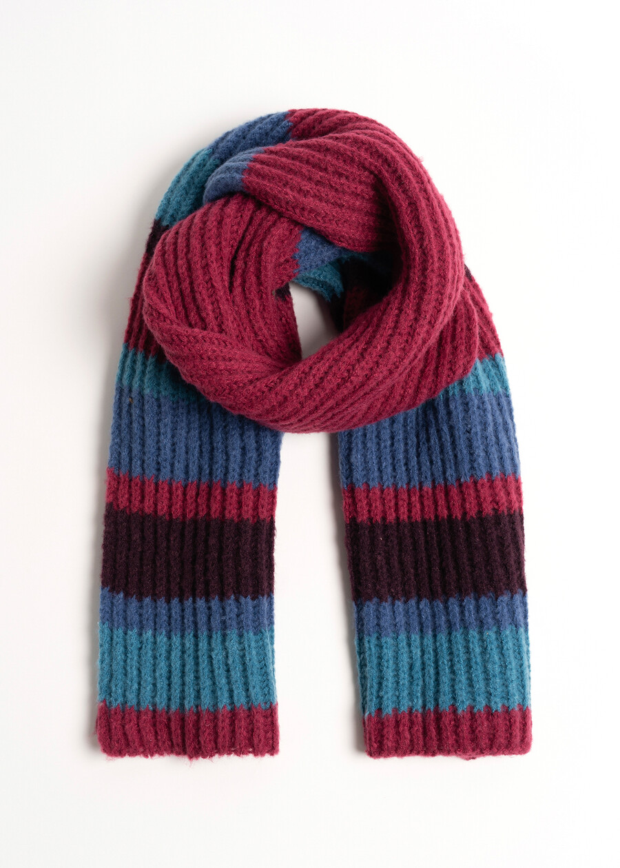 Sciarpa Saskia a righe colorate BLU AVION Donna , immagine n. 2