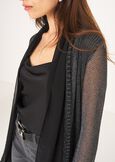 Cardigan Caren in filo con cinta BEIGE LIGHT BEIGENERO BLACK Donna immagine n. 2