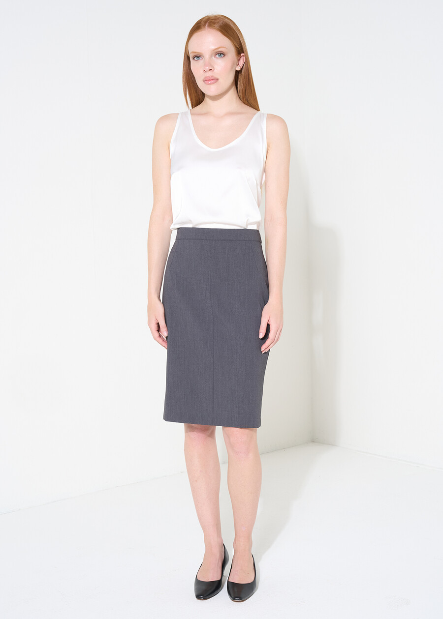 Top Teresa in satin con spallina NERO BLACKBIANCO WHITEBLU Donna , immagine n. 4
