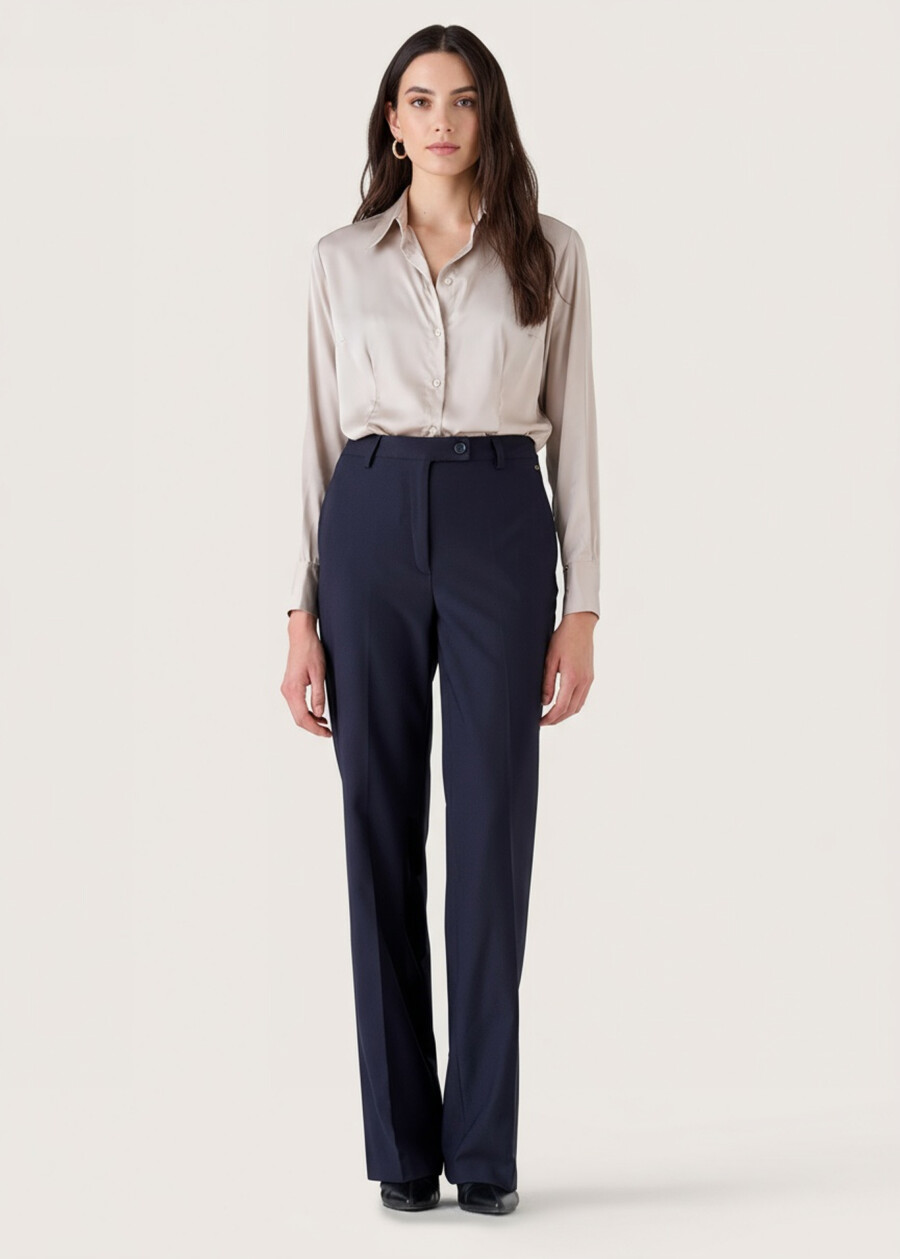 Pantalone Giorgia in tessuto tecnico NERO BLACKBEIGE GESSOBLU Donna , immagine n. 2