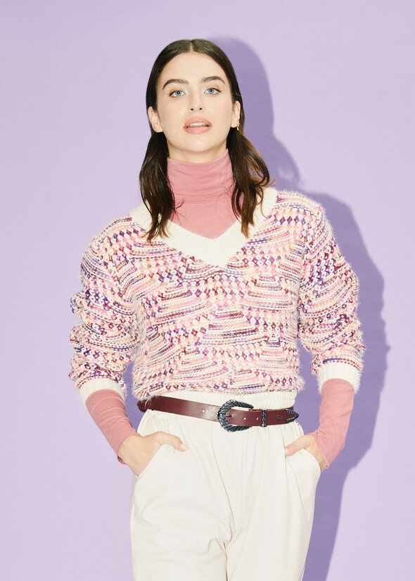 Maglia Sorbo in filato multicolor ROSA SILK Donna null