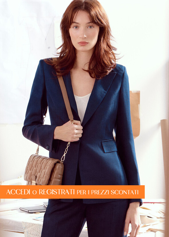 Giacca Giuliet in lino e viscosa BLU Donna null