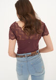 Sailor lace-effect t-shirt BLUVIOLA MELANZANA Woman image number 3