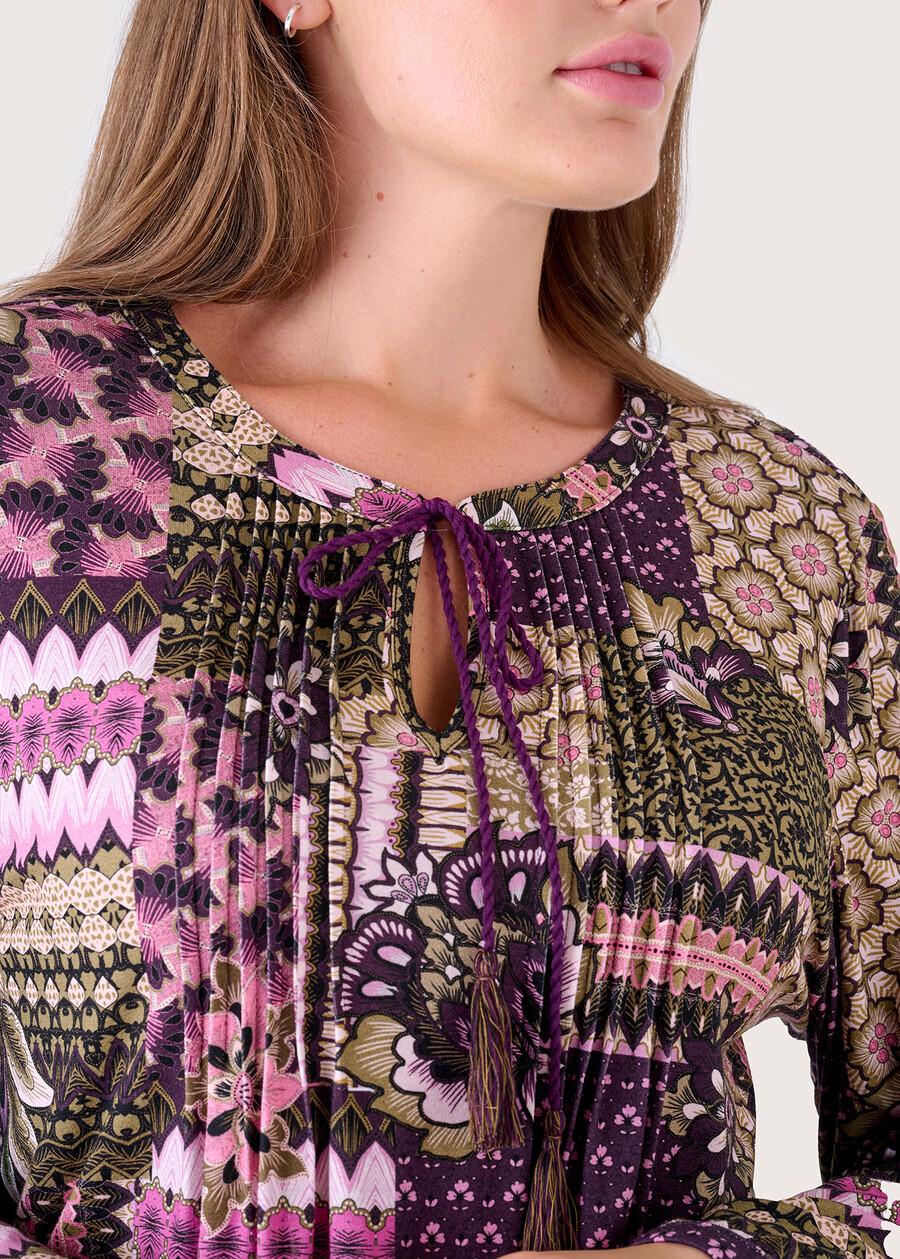 Blusa Sora con stampa patchwork VIOLA UVA Donna , immagine n. 2