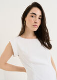 Abito Afef a tubino in misto lino ROSABIANCO WHITE Donna immagine n. 3