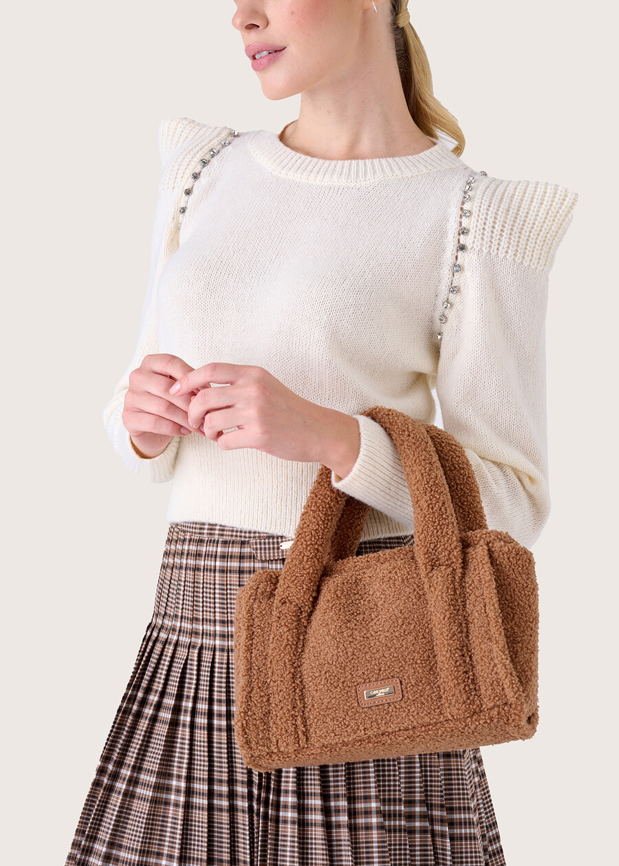 Bernie eco-sheepskin bag MARRONE TIERRAVIOLA LILLYBLU FIORDALISO Woman , image number 1